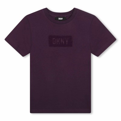 юношеска,тениска,детски,облекла,dkny,logo,t,shirt,juniors,violet,910