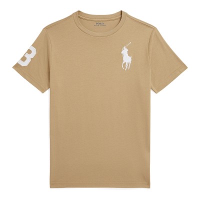 тениска,polo,ralph,lauren,kids,large,logo,t,shirt,vint,khaki
