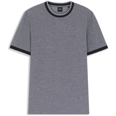 тениска,облекла,на,разпродажба,мъжки,тениски,boss,men's,thompson,black,breathable,lightweight,cotton,short,sleeve,t,shirt,dark,blue,404