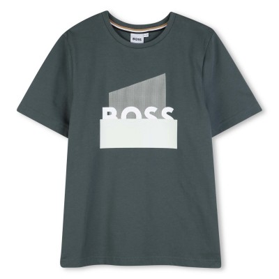 тениска,детски,3/4,панталони,boss,boss,ss,t,shirt,jn63,dark,green