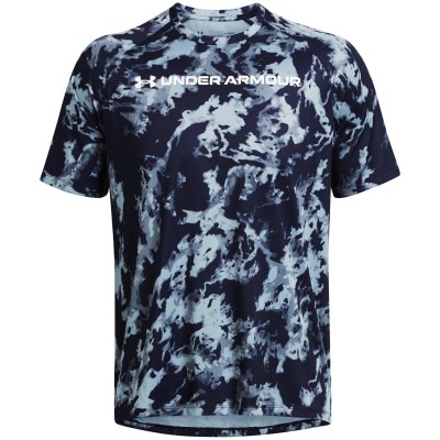 мъжка,тениска,under,armour,tech,camo,t,shirt,mens,blue