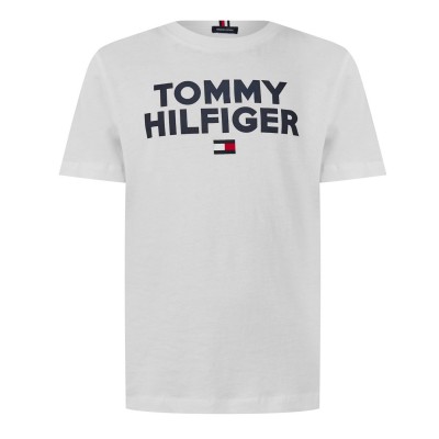 юношеска,тениска,детски,3/4,панталони,tommy,hilfiger,junior,corp,logo,t,shirt,bright,white
