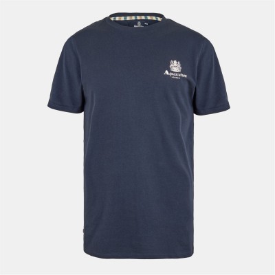 тениска,облекла,на,разпродажба,мъжки,тениски,aquascutum,logo,t,shirt,navy,white