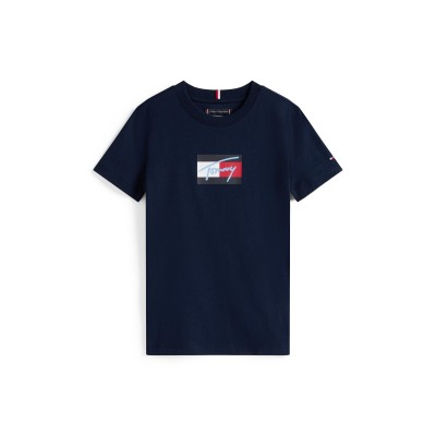 тениска,tommy,hilfiger,kids,script,t,shirt,night,navy,c1g