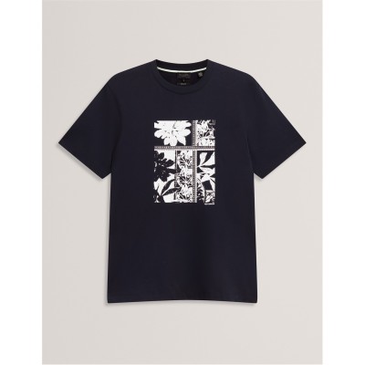 тениска,облекла,на,разпродажба,мъжки,тениски,ted,baker,ted,box,print,tshirt,sn54,navy