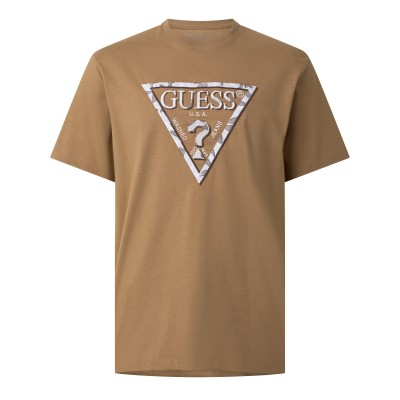 тениска,мъжки,тениски,guess,men,s,embroidered,t,shirt,khaki,river