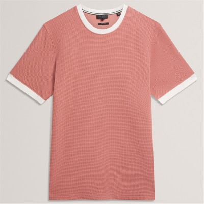 тениска,мъжки,тениски,ted,baker,ted,ss,text,t,shirt,sn62,mid,pink
