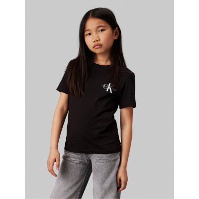 тениска,calvin,klein,jeans,kids,small,mono,t,shirt,ck,black,beh