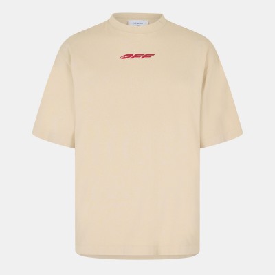 тениска,мъжки,тениски,off,white,men,s,regular,fit,t,shirt,beige,red