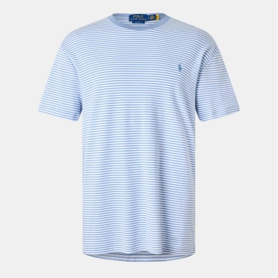 тениска,polo,ralph,lauren,classic,fit,striped,soft,cotton,t,shirt,vessel,blue