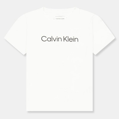 тениска,calvin,klein,jeans,kids,logo,t,shirt,white,yaf