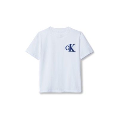 тениска,calvin,klein,jeans,kids,ckj,logo,regular,fit,t,shirt,white,yaf