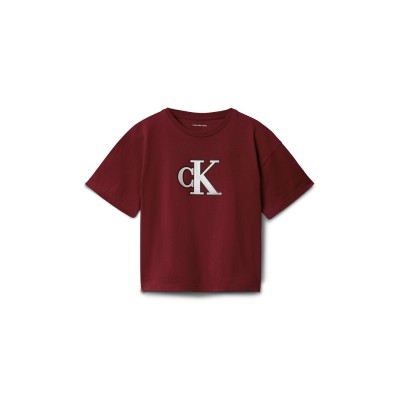 тениска,детски,3/4,панталони,calvin,klein,jeans,kids',big,logo,regular,fit,t,shirt,raspberry,xu4