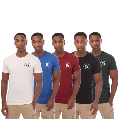 тениска,облекла,на,разпродажба,мъжки,тениски,dfnd,london,l,core,5pk,tee,sn99,white,blue,burg