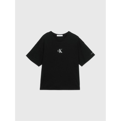 тениска,calvin,klein,jeans,kids,logo,boxy,regular,fit,t,shirt,ck,black,beh