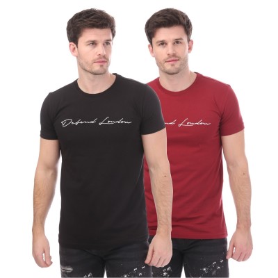 тениска,облекла,на,разпродажба,мъжки,тениски,dfnd,london,l,sig,2,pk,tee,sn99,burgundy,black