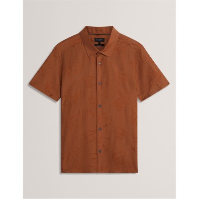 мъжки,тениски,ted,baker,ted,ss,reg,jacqshirt,sn62,brn,red