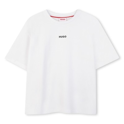 тениска,детски,облекла,hugo,hugo,small,logo,tee,jn61,white