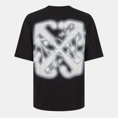 тениска,облекла,на,разпродажба,мъжки,тениски,off,white,men's,flower,skate,t,shirt,black,white