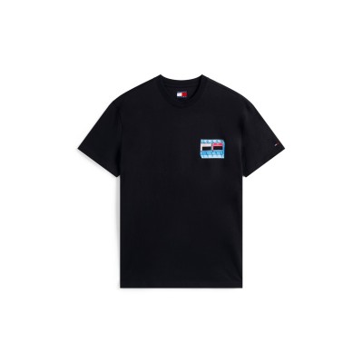 тениска,мъжки,тениски,tommy,jeans,tj,dna,play,tee,sn54,black