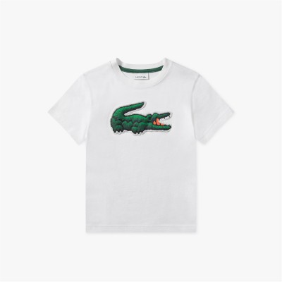 тениска,детски,3/4,панталони,lacoste,kids',puff,logo,t,shirt,white,w8l