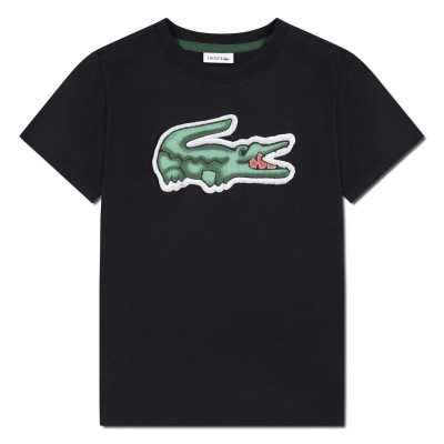 тениска,детски,3/4,панталони,lacoste,kids',puff,logo,t,shirt,black,k96