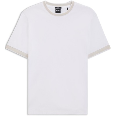 тениска,мъжки,тениски,boss,men,s,tessler,cotton,short,sleeve,crew,neck,slim,fit,t,shirt,white,100