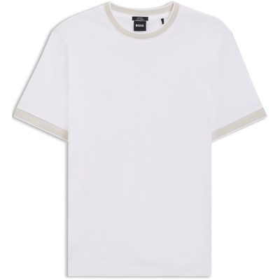 тениска,облекла,на,разпродажба,мъжки,тениски,boss,men's,tessler,cotton,short,sleeve,crew,neck,slim,fit,t,shirt,white,100