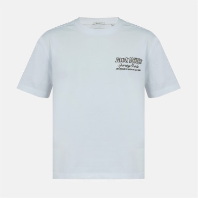 тениска,мъжки,тениски,jack,wills,men's,jw,graphic,cotton,short,sleeve,crew,neck,t,shirt,outline,grey