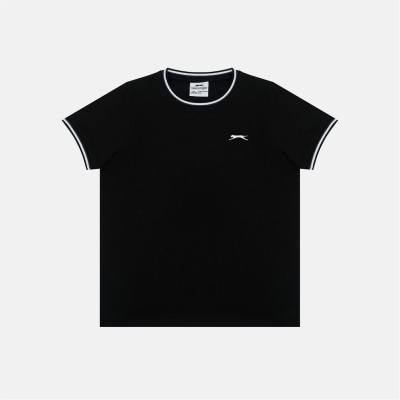 тениска,детски,тениски,детски,облекла,slazenger,tipped,t,shirt,jn61,black