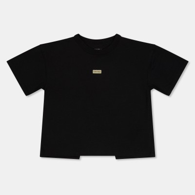 тениска,calvin,klein,jeans,kids,folded,t,shirt,ck,black,beh