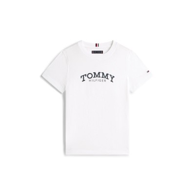 тениска,tommy,hilfiger,kids,print,t,shirt,white,ybr