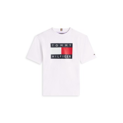 тениска,детски,3/4,панталони,детски,облекла,tommy,hilfiger,tommy,heritage,tee,jn61,white,ybr