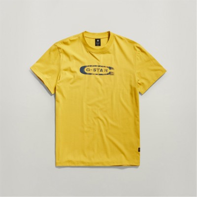 тениска,облекла,на,разпродажба,мъжки,тениски,g,star,stacked,old,skool,logo,t,shirt,dk,lemon