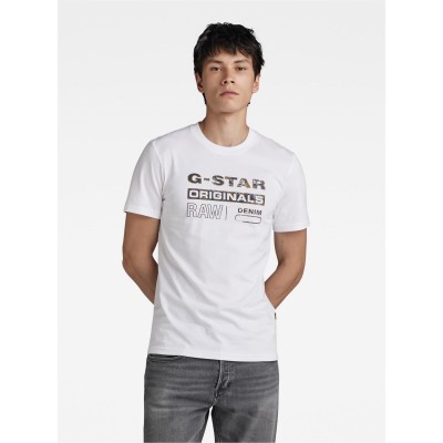 тениска,мъжки,ежедневни,облекла,мъжки,тениски,g,star,men,s,originals,regular,fit,t,shirt,white