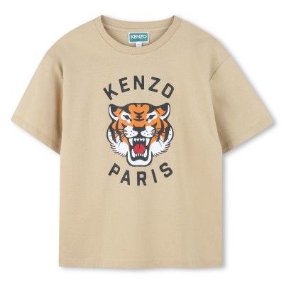 детска,тениска,детски,3/4,панталони,kenzo,unisex,kids',tiger,short,sleeve,t,shirt,sand