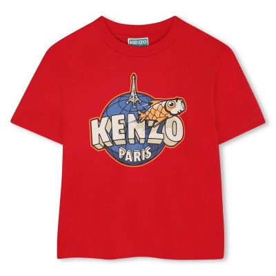 тениска,детски,3/4,панталони,kenzo,kids',graphic,short,sleeve,t,shirt,red