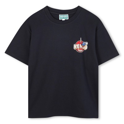 детска,тениска,kenzo,unisex,kids,small,print,regular,fit,t,shirt,navy