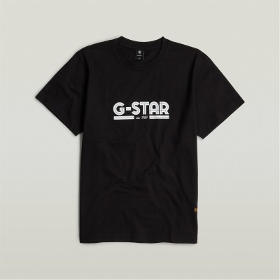тениска,облекла,на,разпродажба,мъжки,тениски,g,star,unisex,line,script,loose,t,shirt,dk,black