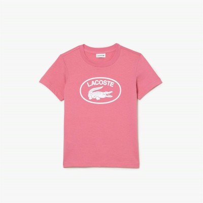 юношеска,тениска,детски,облекла,lacoste,lacoste,jersey,t,shirt,juniors,pink,2r3