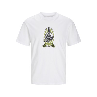 мъжка,тениска,jack,and,jones,j,j,skull,t,shirt,mens,bright,white