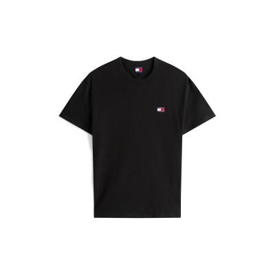 тениска,мъжки,тениски,tommy,jeans,classic,tommy,small,badge,t,shirt,black