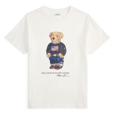 тениска,polo,ralph,lauren,kids,bear,t,shirt,white,bear