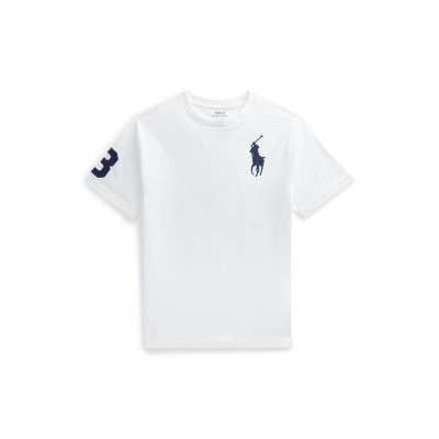 тениска,детски,3/4,панталони,polo,ralph,lauren,kids',large,logo,t,shirt,white