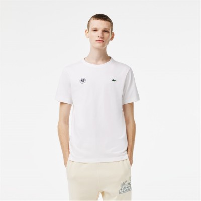тениска,облекла,на,разпродажба,мъжки,тениски,lacoste,lacoste,garros,tee,sn99,white