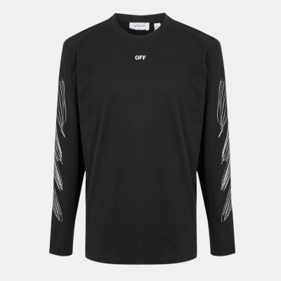 тениска,мъжки,тениски,off,white,men,s,diags,skate,long,sleeve,t,shirt,black,white