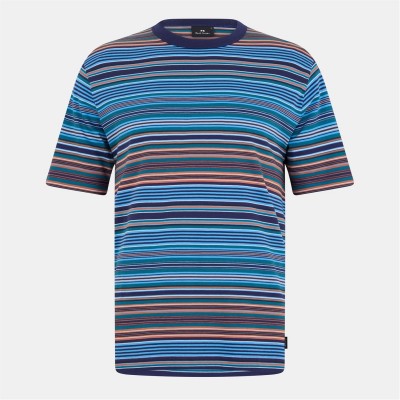 тениска,облекла,на,разпродажба,мъжки,тениски,ps,paul,smith,men's,regular,fit,stripe,t,shirt,blue,45