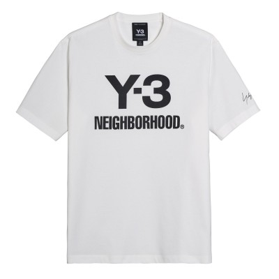 тениска,мъжки,тениски,y3,x,neighborhood,logo,t,shirt,core,white