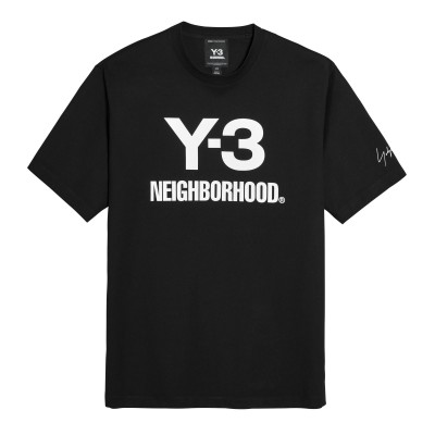 тениска,мъжки,тениски,y3,x,neighborhood,logo,t,shirt,black