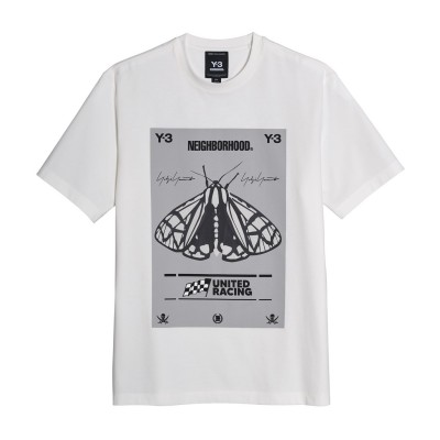 тениска,облекла,на,разпродажба,мъжки,тениски,y3,x,neighborhood,moth,graphic,t,shirt,core,white